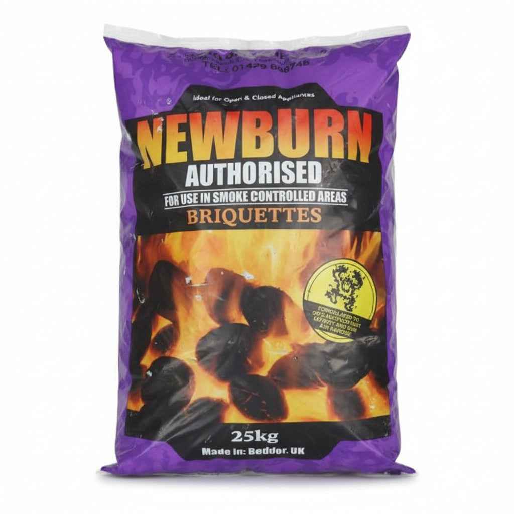 Charbon sans fumée Newburn Briand Combustibles, palette de 40 sacs de 25 kg, homologué DEFRA et HETAS.