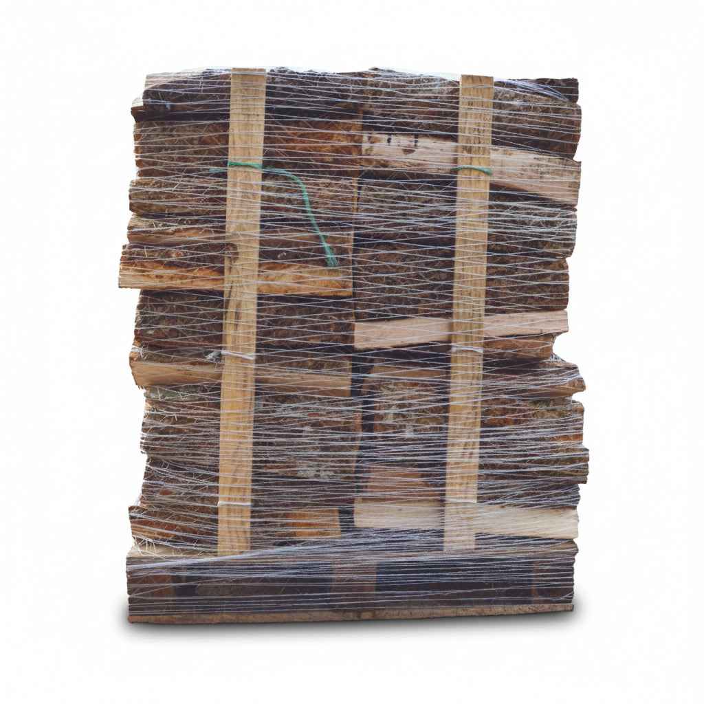 Bois de chauffage français Briand Combustibles, bois dur sec de 50 cm, palette de 1,2 m³, 1,5 stères, prêt à brûler.