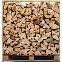 Bois de chauffage sec Feuillus-Bois de Chauffage Briand combustibles, 30 cm, dans une boîte de 1,05 m³, prêt à être utilisé.